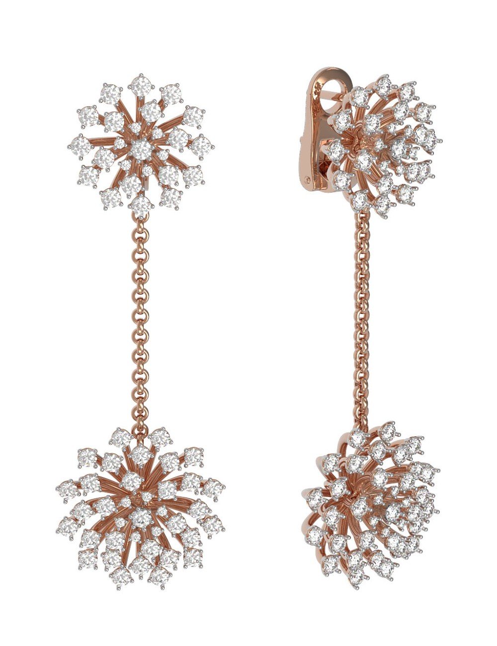 Серьги из золота c бриллиантами