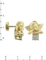 Серьги из лимонного золота c бриллиантами