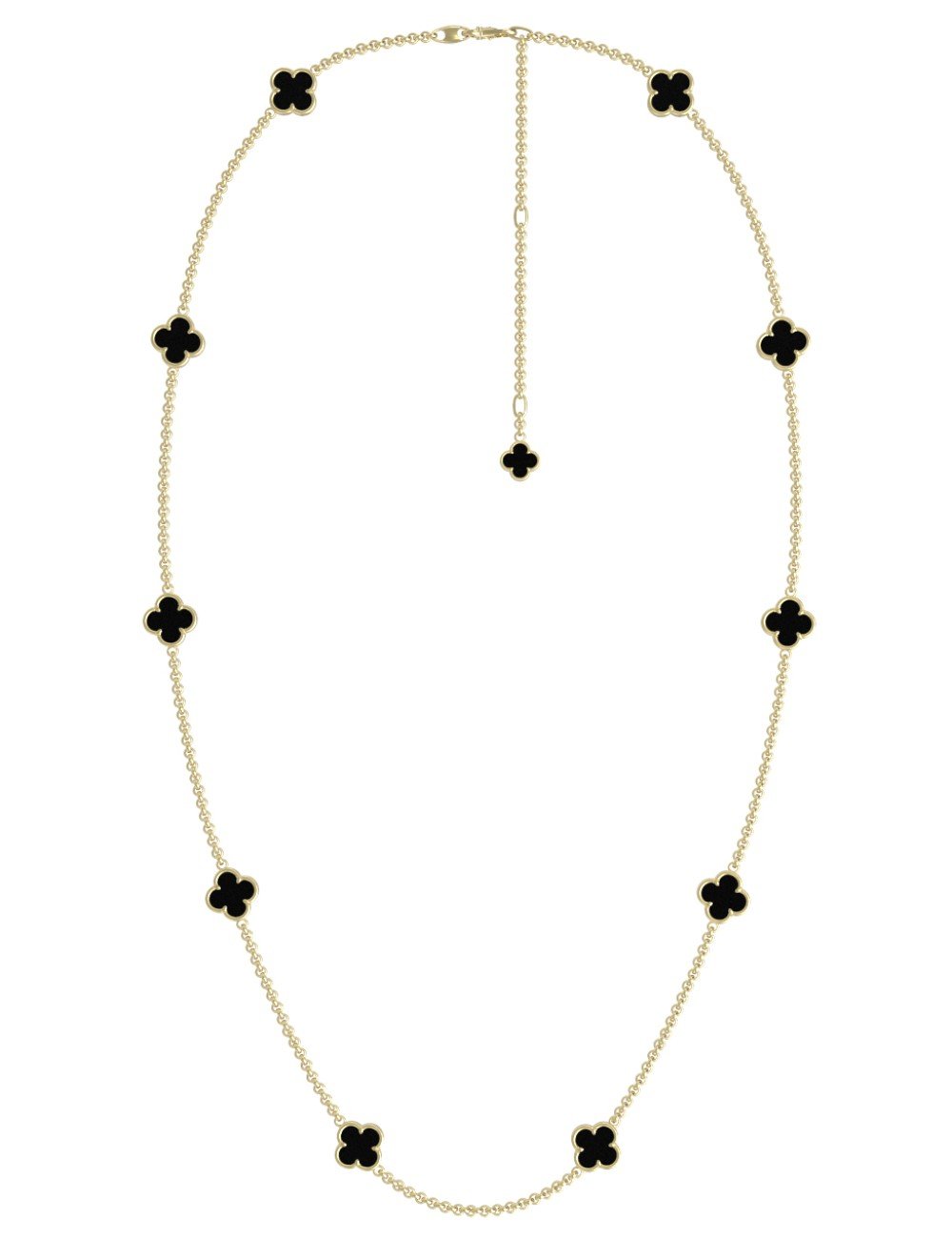 Колье из лимонного золота c ониксом