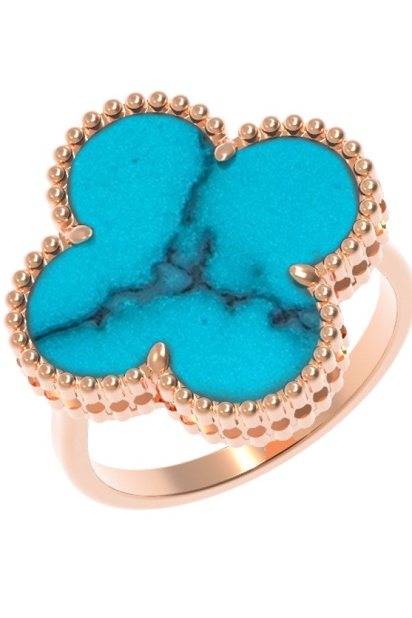 Кольцо из золота c бирюзой