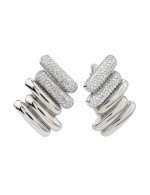 Серьги из белого золота c бриллиантами