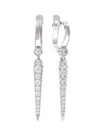 Серьги из белого золота c бриллиантами