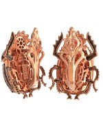 Серьги из золота c эмалью, фианитом и гранатом