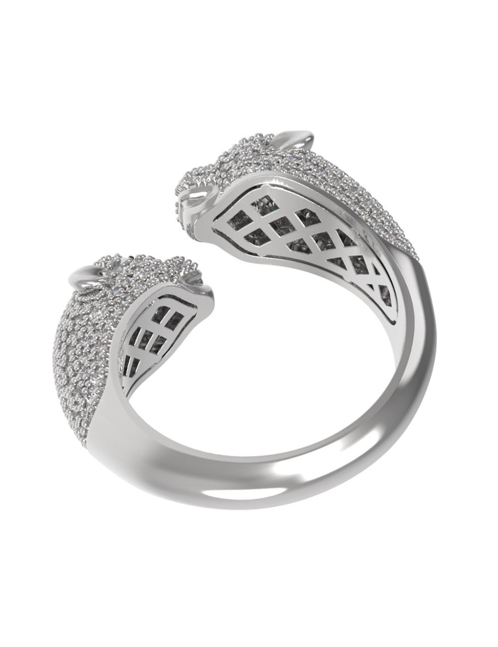 Кольцо из белого золота c бриллиантами и изумрудом