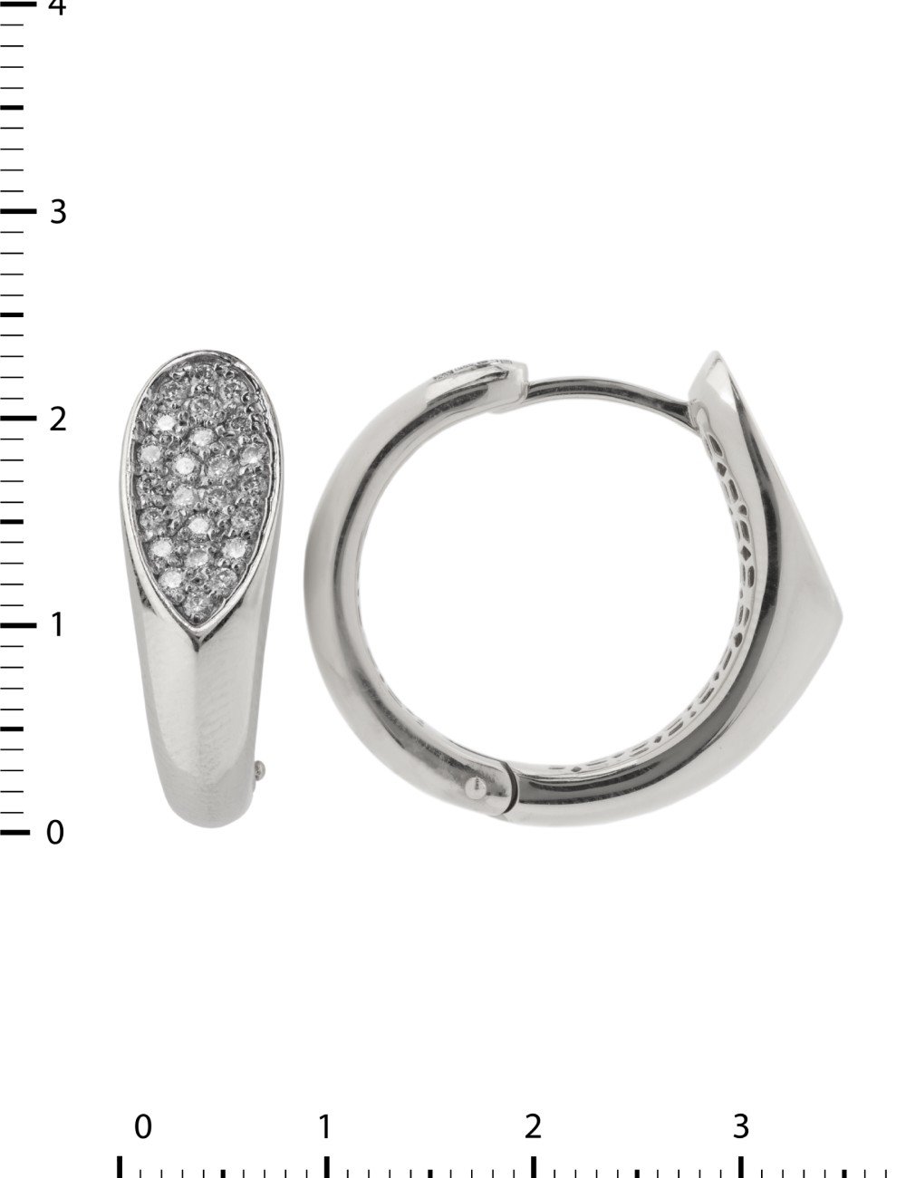 Серьги из белого золота c бриллиантами