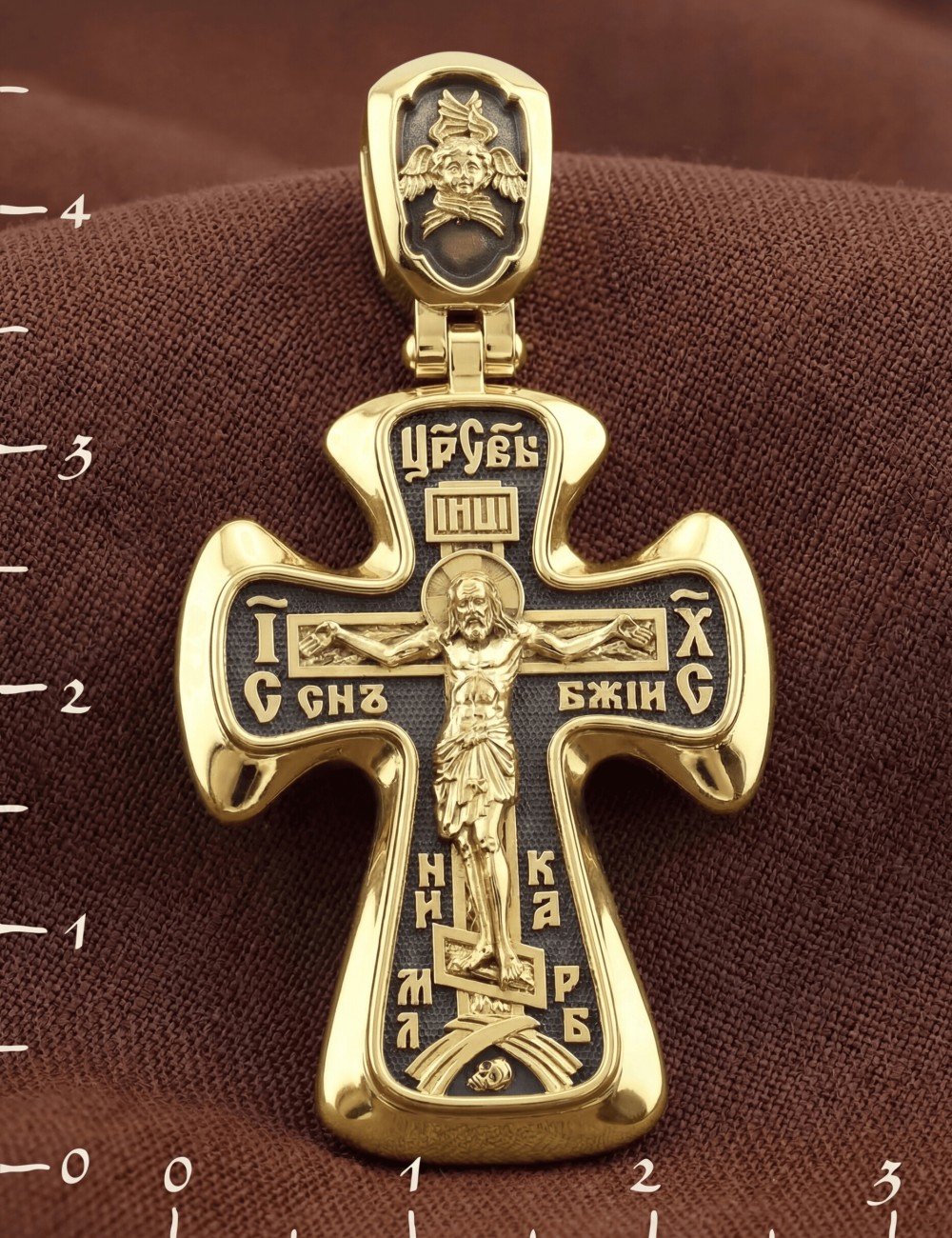 Крест из лимонного золота