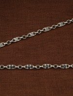 Цепь из белого золота c эмалью