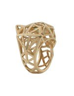 Кольцо из золота c изумрудом и ониксом