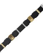 Браслет из белого золота c кожаным шнурком