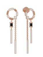 Серьги из золота c бриллиантами и ониксом