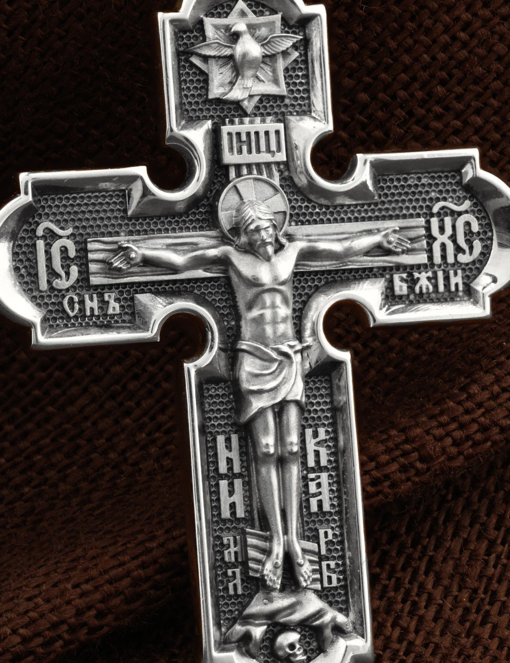 Крест из белого золота