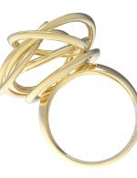 Кольцо из лимонного золота c бриллиантами