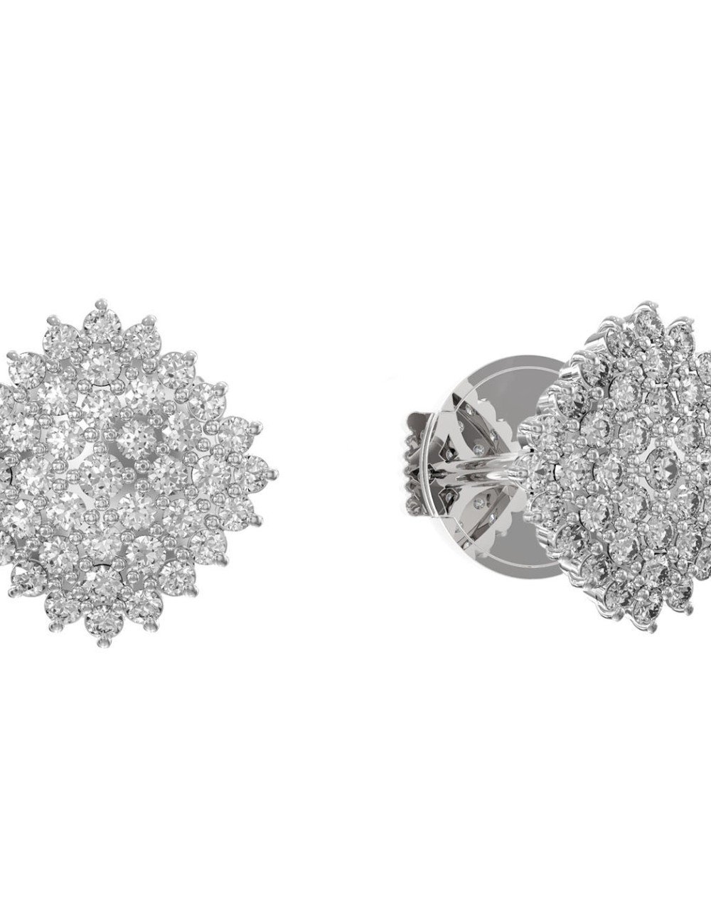 Серьги из белого золота c бриллиантами