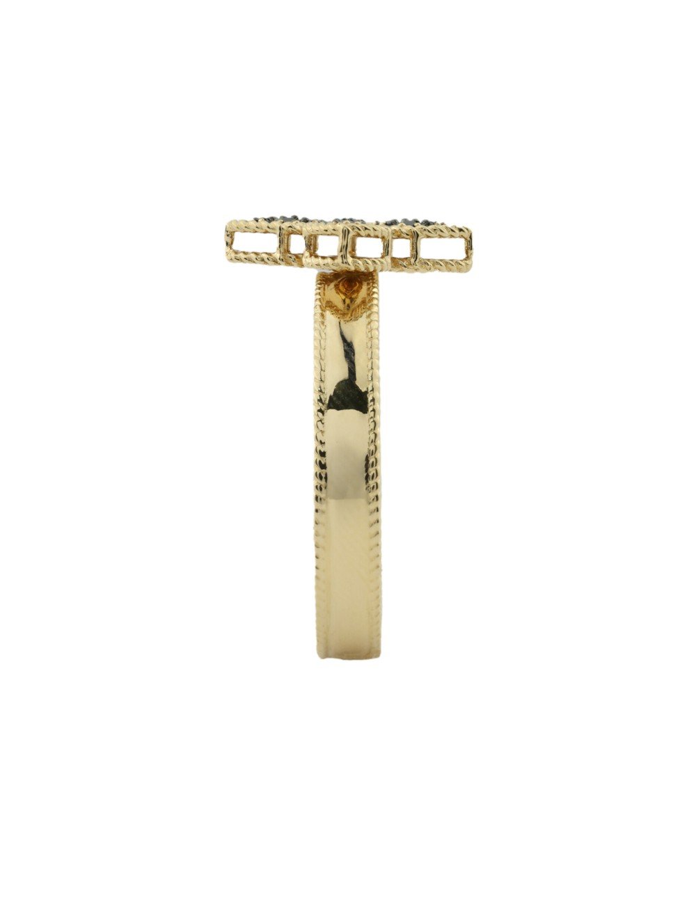 Кольцо из лимонного золота c бриллиантами