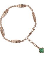 Браслет из золота c малахитом и перламутром