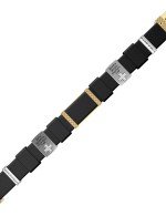 Браслет из лимонного золота c кожаным шнурком