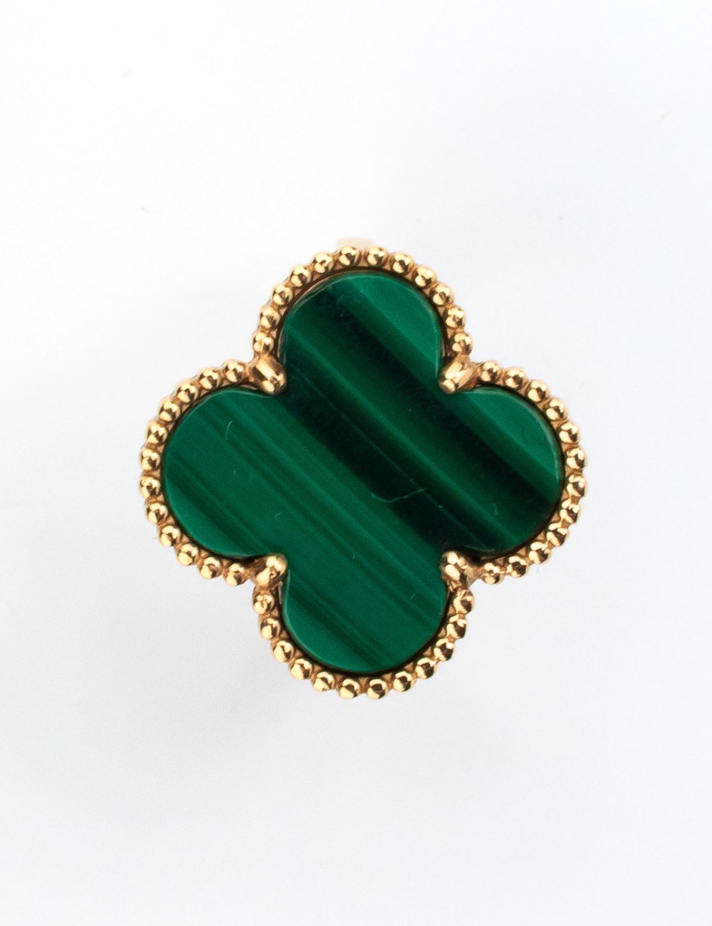 Кольцо из золота c малахитом