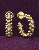 Серьги из лимонного золота c бриллиантами