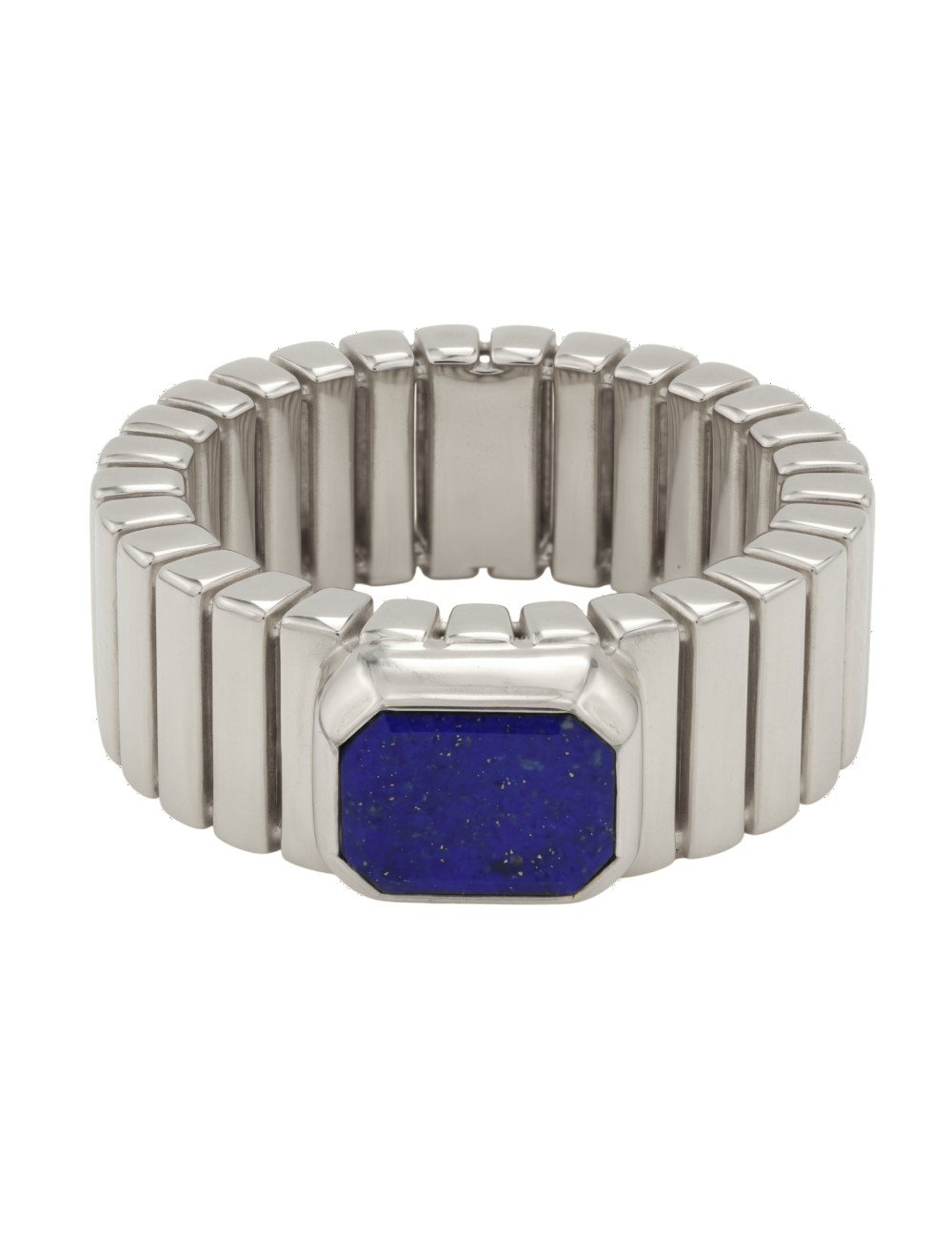 Кольцо из белого золота c лазуритом