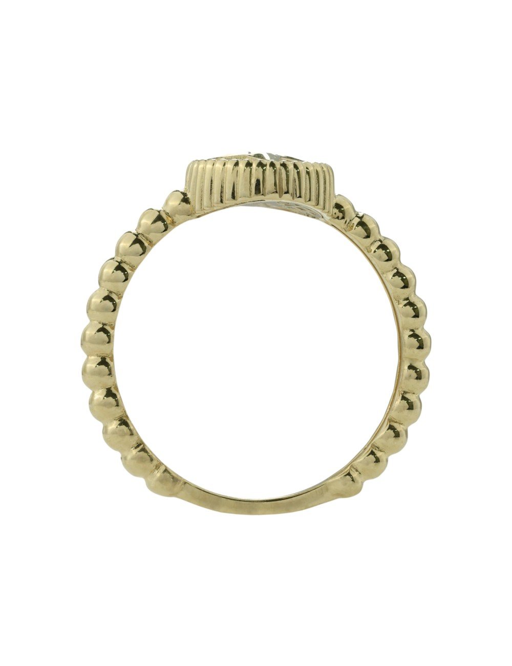 Кольцо из лимонного золота c бриллиантами и ониксом