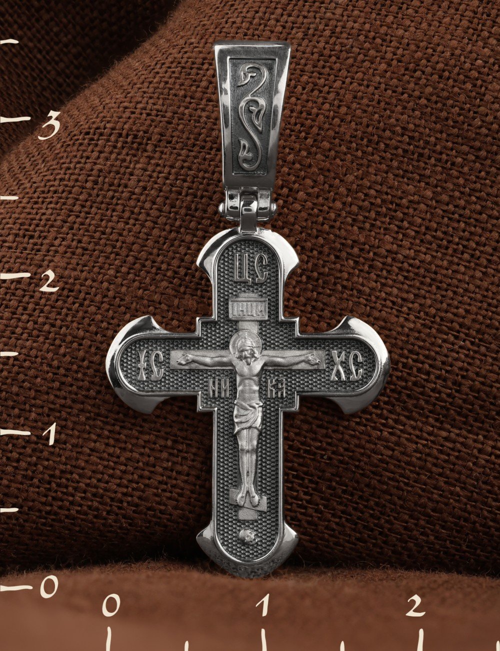 Крест из белого золота