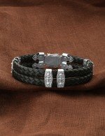 Браслет из белого золота c шнурком