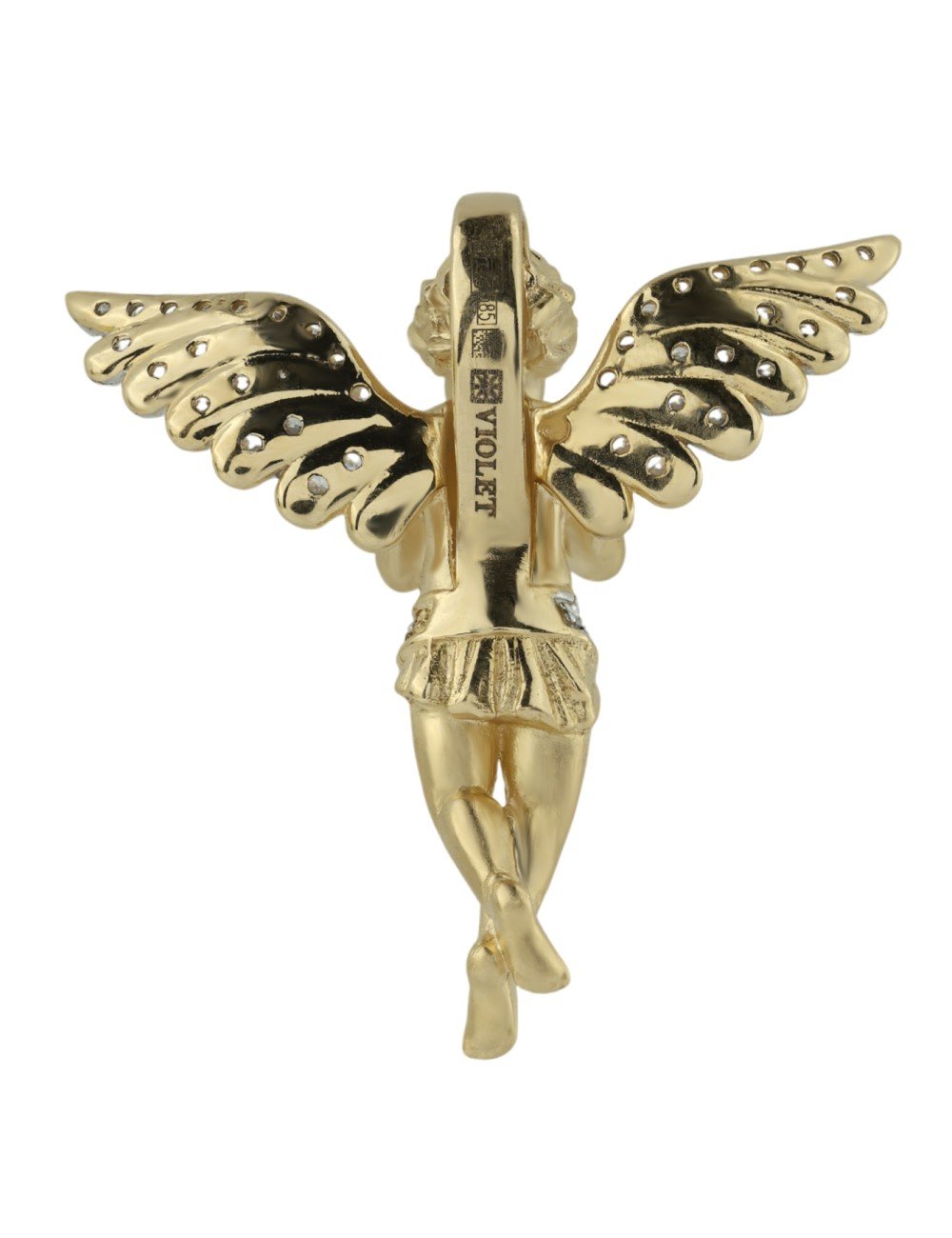 Подвеска из лимонного золота c фианитом