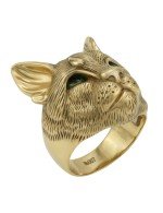 Кольцо из лимонного золота c эмалью