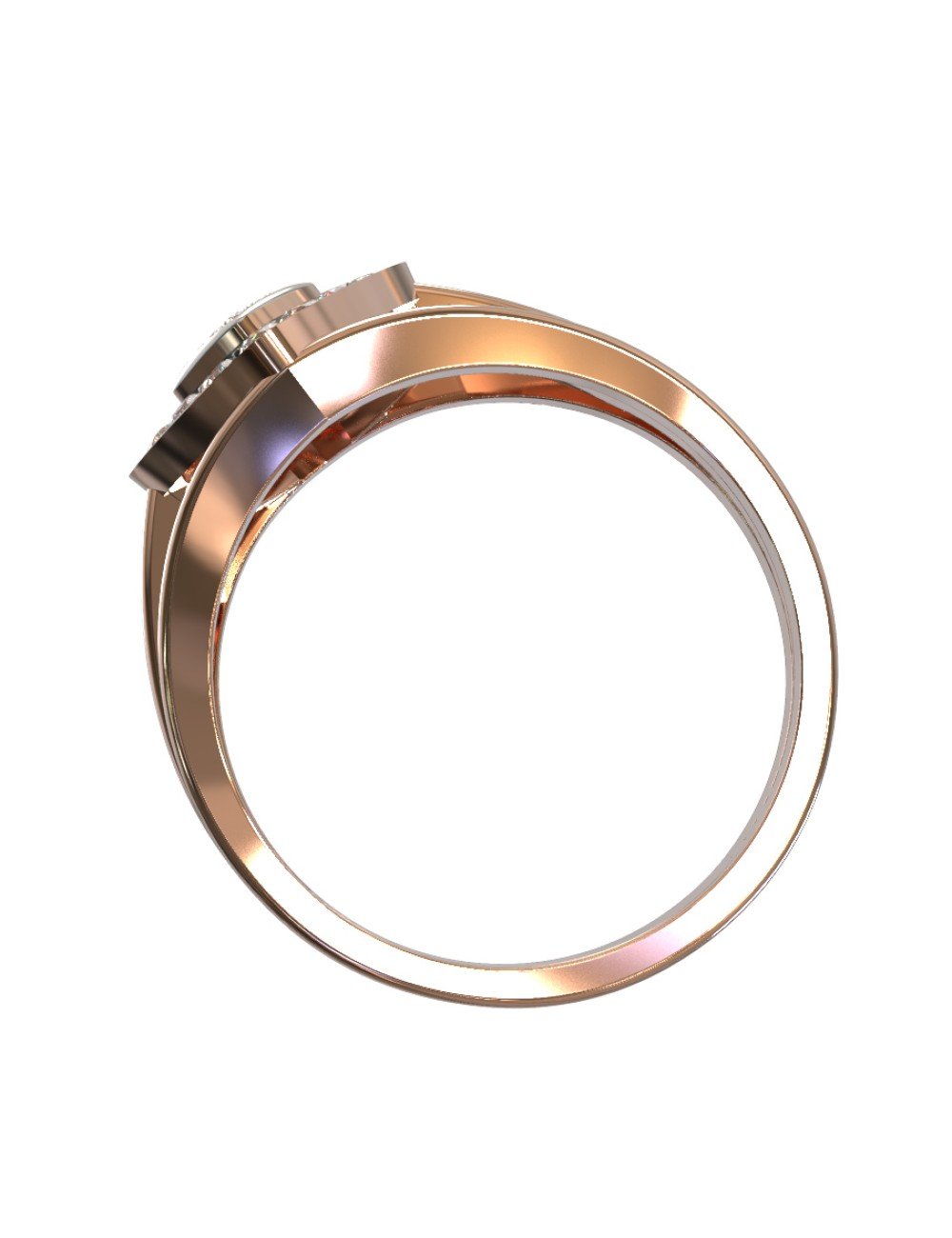 Кольцо из золота c бриллиантами и изумрудом