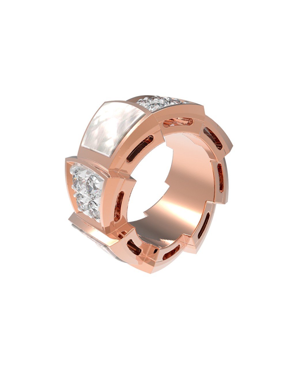 Подвеска из золота c бриллиантами и перламутром