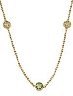 Колье из лимонного золота c бриллиантами, малахитом и перламутром