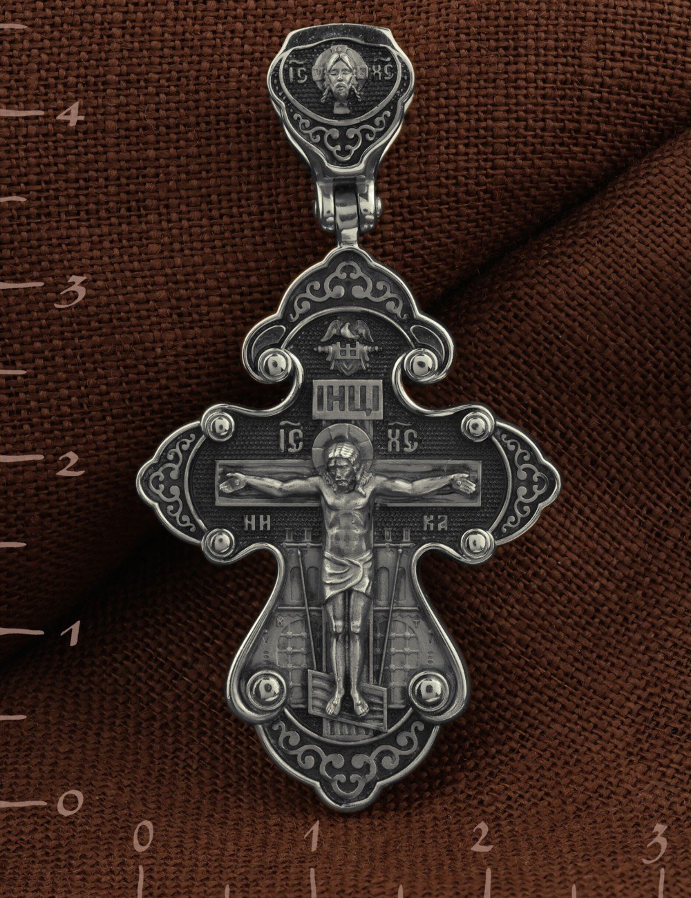 Крест из белого золота