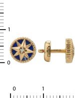 Серьги из золота c бриллиантами и лазуритом