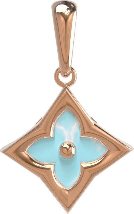 Подвеска из золота c бирюзой