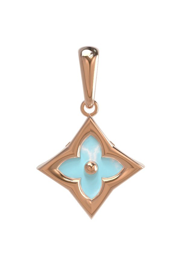 Подвеска из золота c бирюзой
