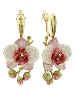 Серьги из лимонного золота c эмалью