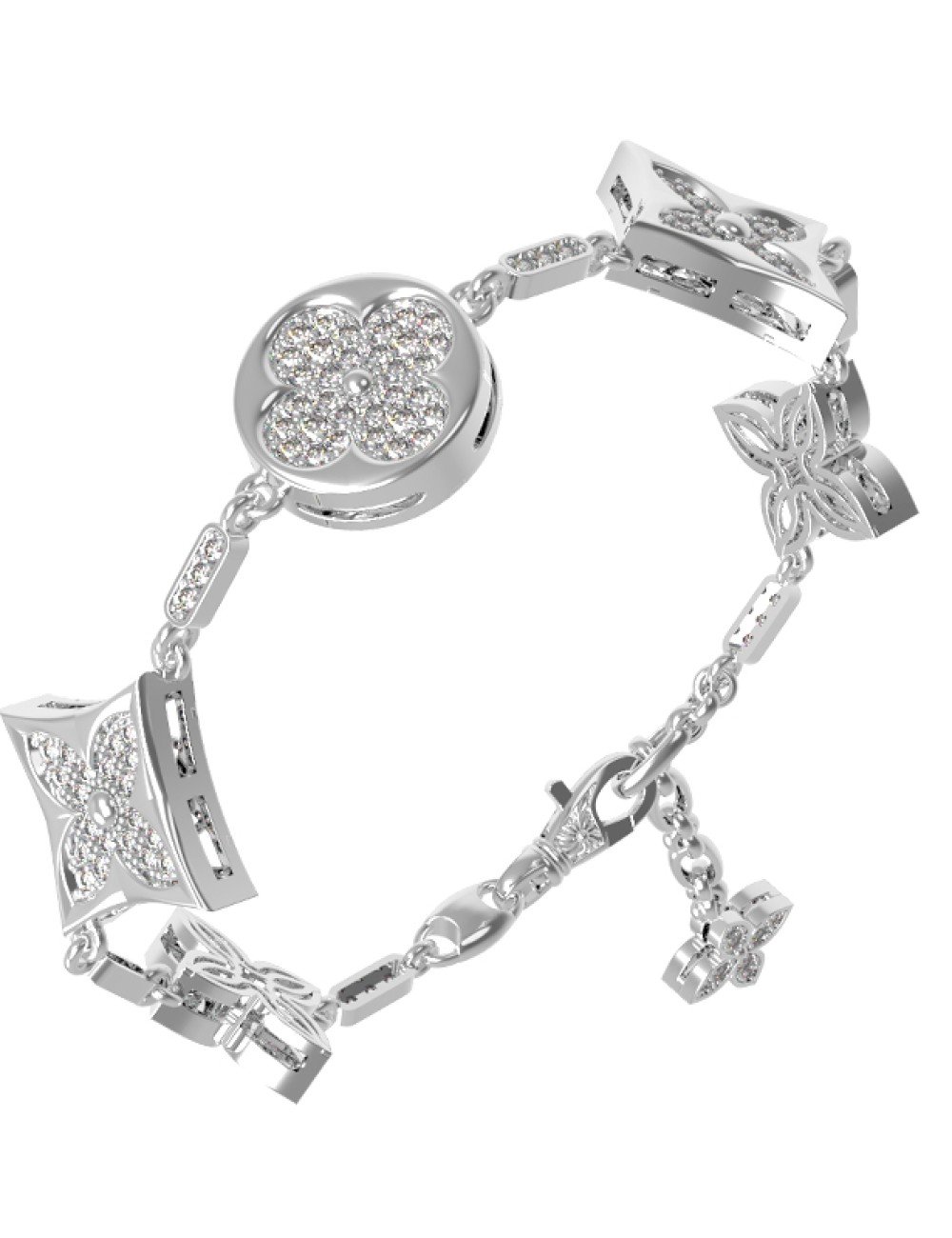 Браслет из белого золота c бриллиантами