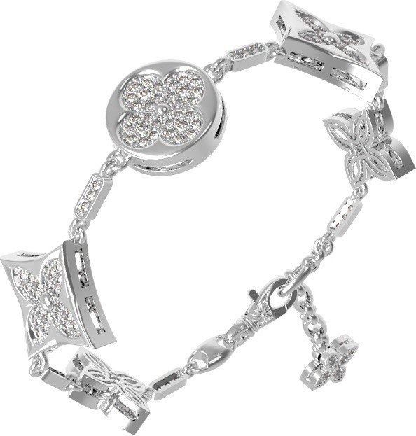 Браслет из белого золота c бриллиантами