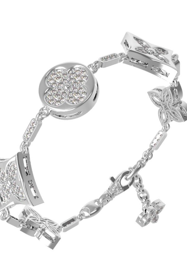 Браслет из белого золота c бриллиантами