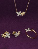 Серьги из лимонного золота c бриллиантами