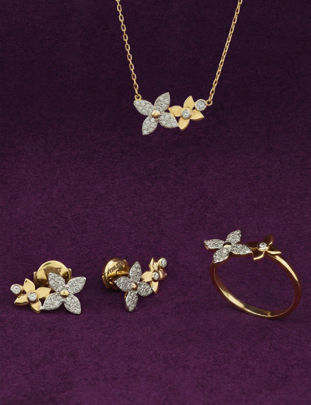 Серьги из лимонного золота c бриллиантами