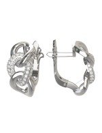 Серьги из белого золота c бриллиантами