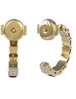 Серьги из лимонного золота c бриллиантами и ониксом