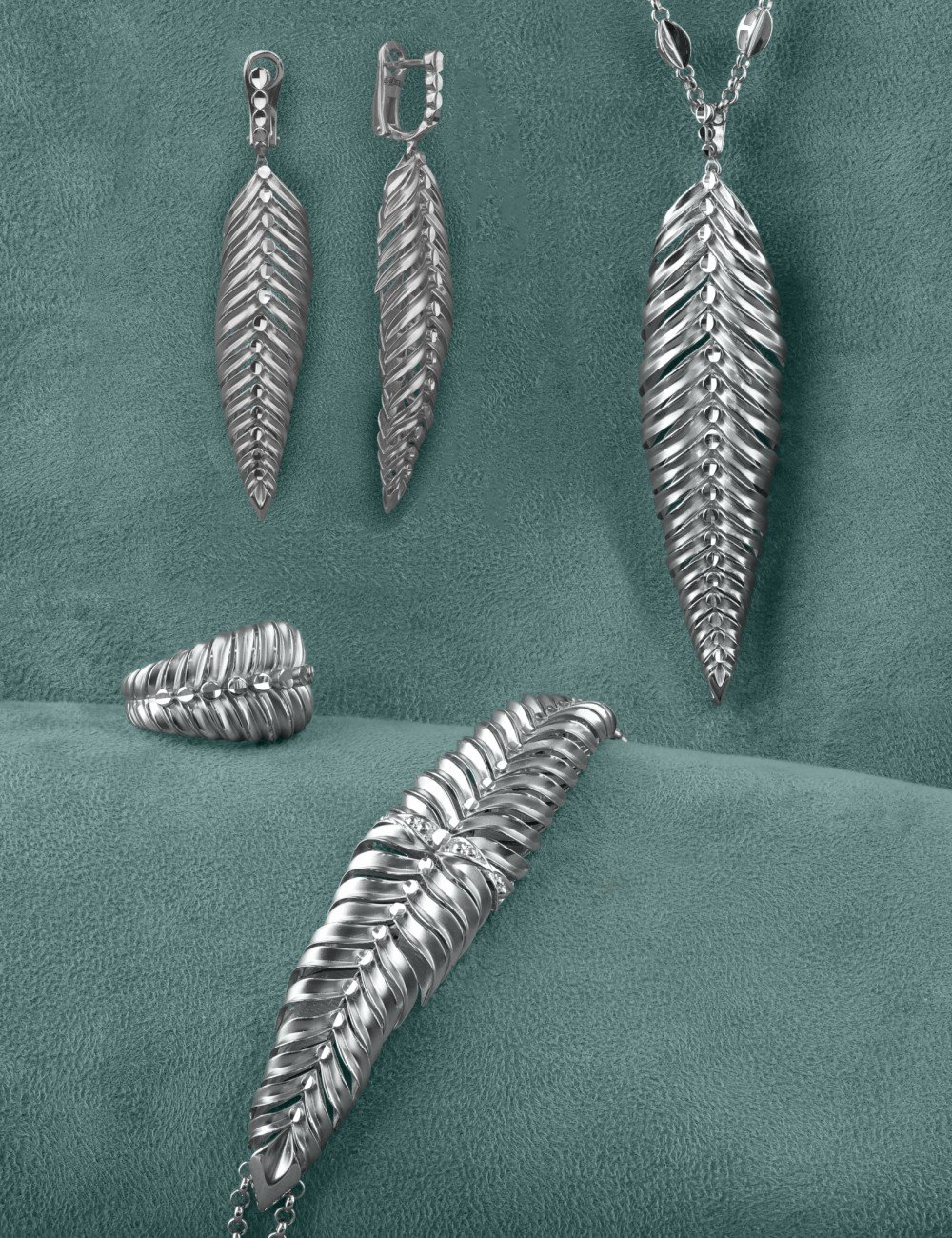 Серьги из белого золота