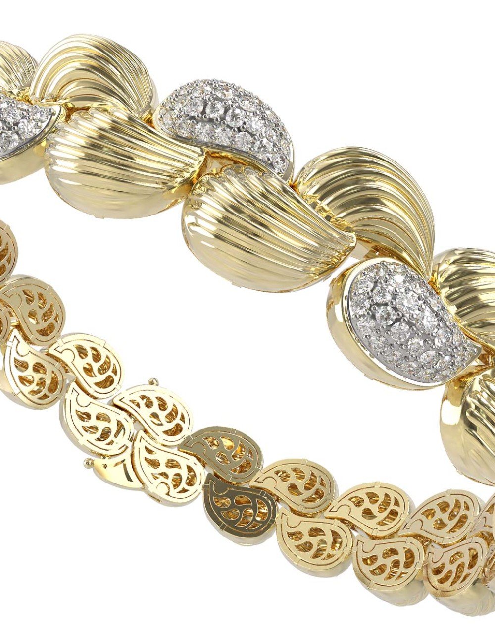 Браслет из лимонного золота c бриллиантами