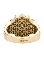 Кольцо из лимонного золота c бриллиантами