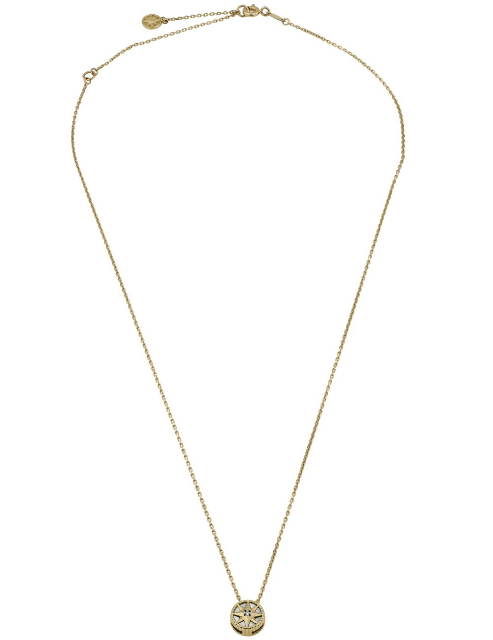 Колье из лимонного золота c бриллиантами и перламутром