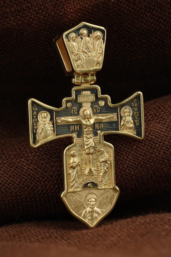 Крест из лимонного золота