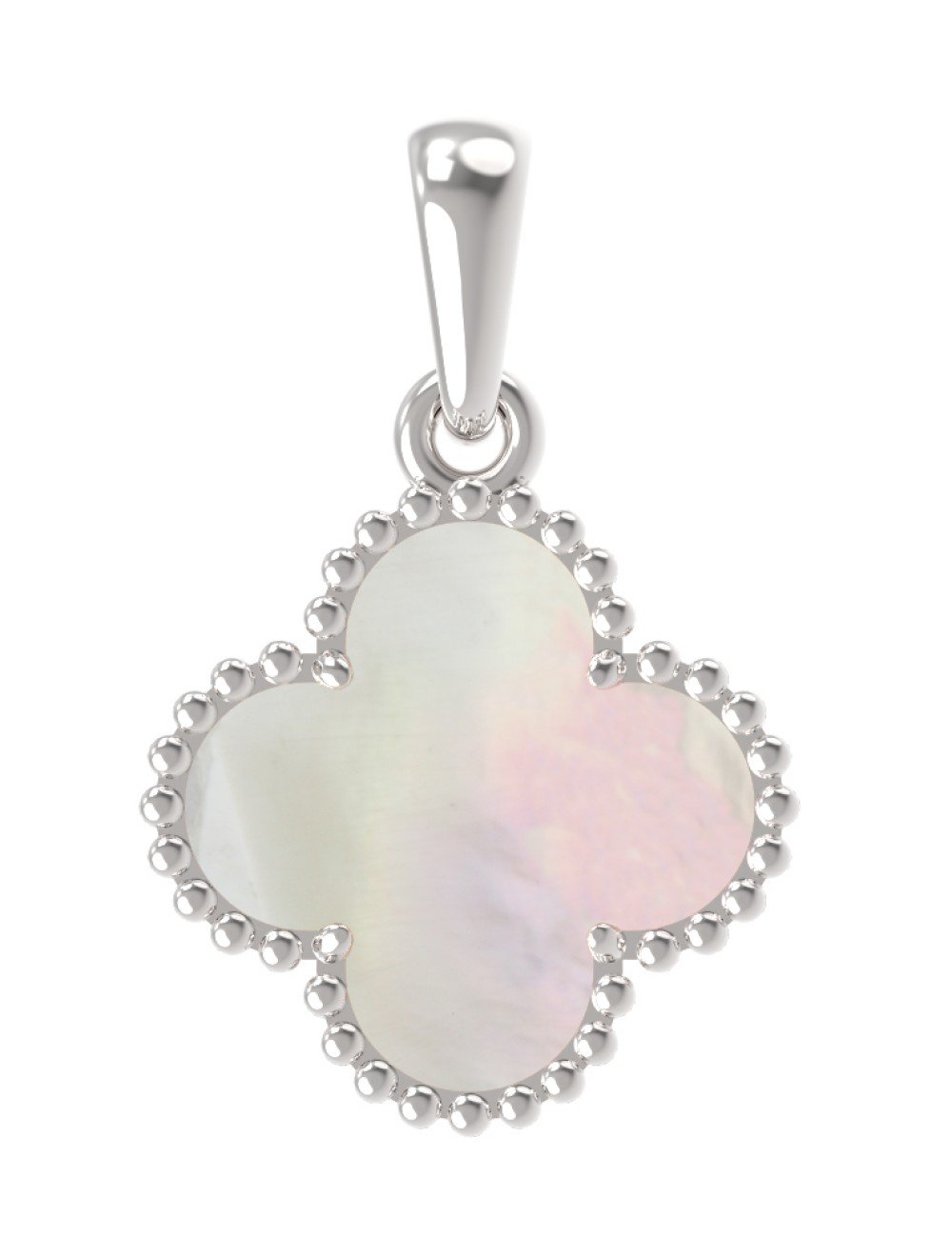 Подвеска из белого золота c перламутром