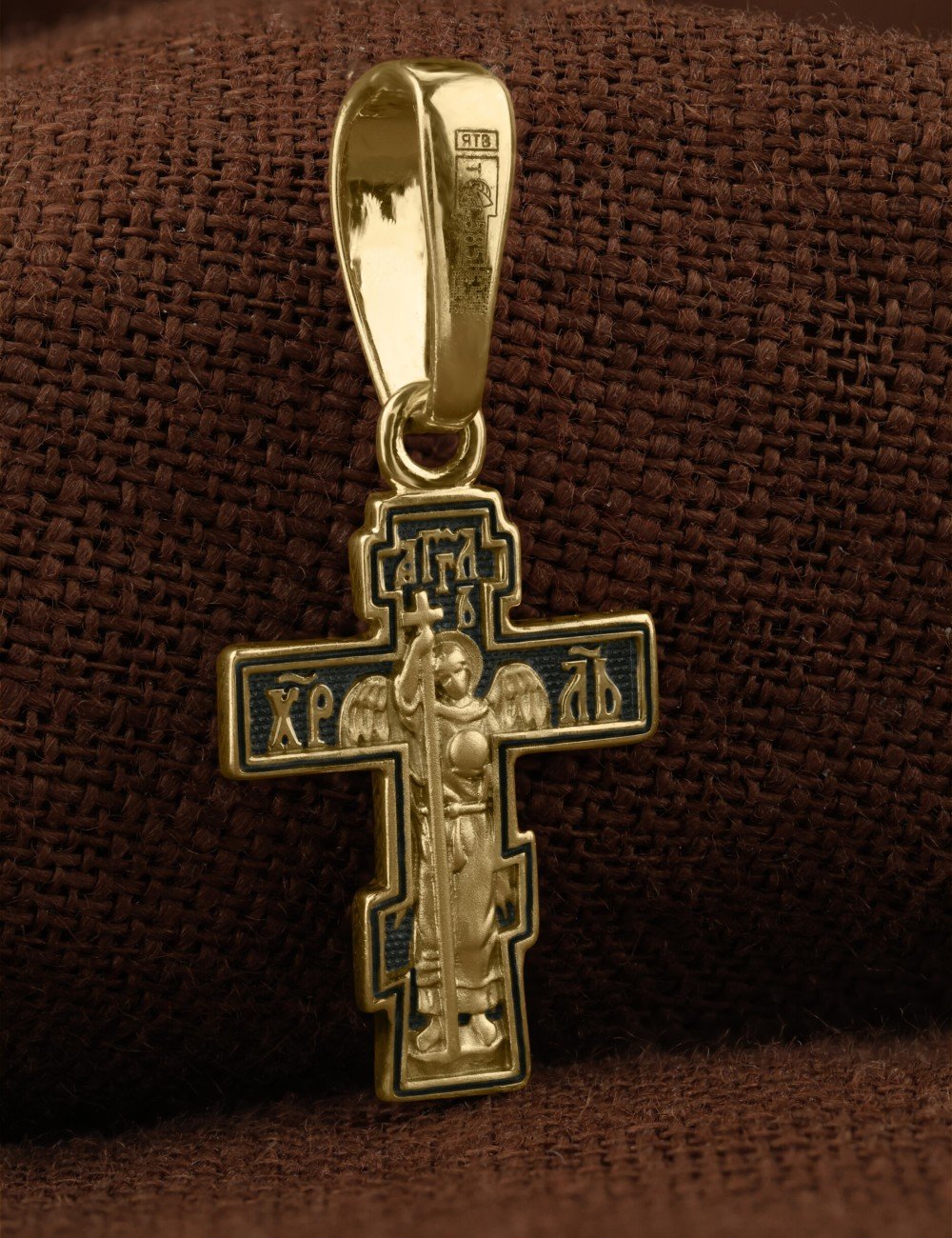Крест из лимонного золота
